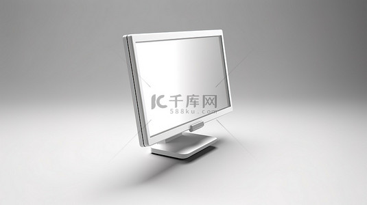 液晶屏幕背景图片_带显示器显示的整体计算机的隔离 3D 渲染