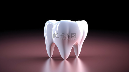 洁白的牙齿背景图片_闪闪发光的洁白牙齿 3d 渲染