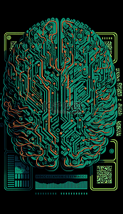 头脑背景图片_头脑风暴电子科技电子电路线条广告背景
