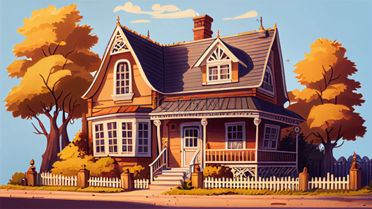房子别墅卡通背景
