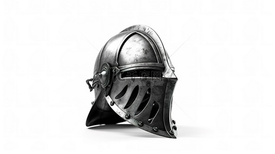 军人背景图片_3d 渲染中世纪骑士头盔军装从过去隔离在白色背景
