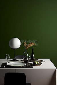 餐桌桌面背景图片_餐厅的餐桌布置简单，白色