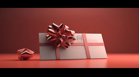 黑金奢华背景图片_圣诞新年礼券的 3D 渲染插图
