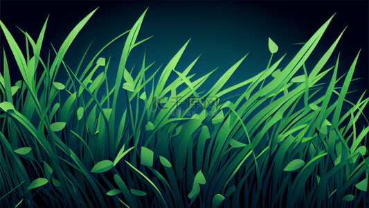 草地绿色插画背景