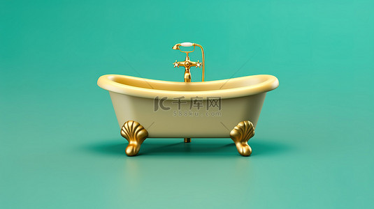 浴背景图片_潮水绿色背景上的浴室图标福尔图纳金浴符号