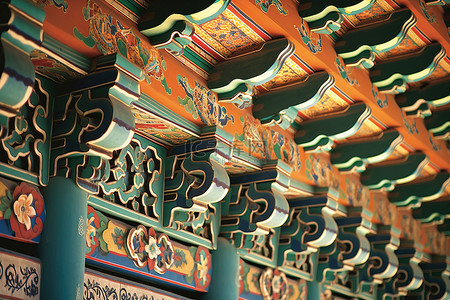 东方雕刻作为韩国传统建筑的一部分