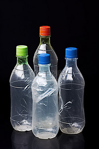 塑料回收罐或瓶子 回收塑料瓶 回收塑料容器 回收一次性塑料瓶
