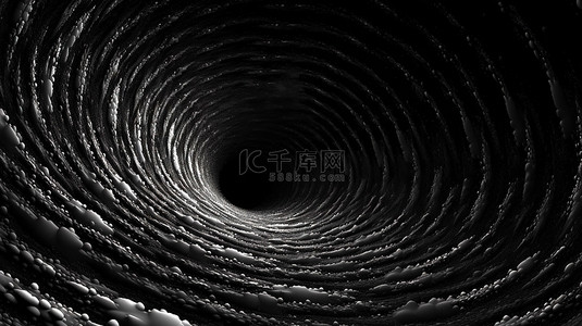 黑色金光背景背景图片_深色背景 3D 渲染上的螺旋粒子抽象