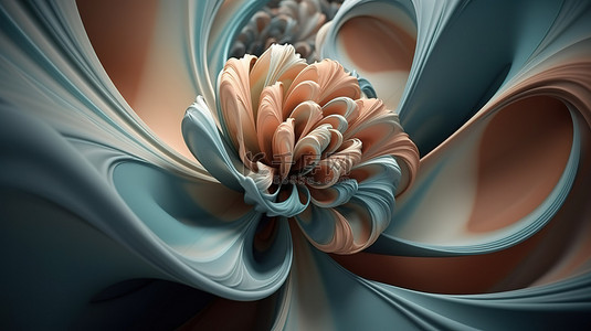 花卉壁纸背景图片_抽象蓝色桃花高清壁纸