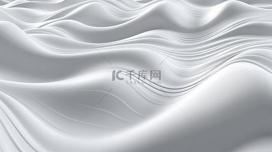 企业科技感背景背景图片_3d 渲染中的白波抽象