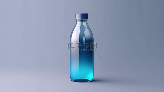 产品设计设计背景图片_用于产品设计的时尚蓝瓶 3D 模型