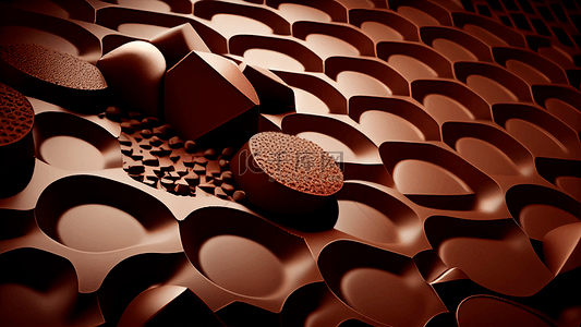 丝滑巧克力酱背景背景图片_巧克力斑点棕色背景