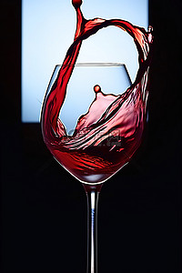 关于倒入和溢出葡萄酒的图像 葡萄酒倒入红酒杯中