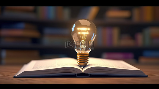学习书包背景图片_照亮你的教育学校和大学学习的灯泡想法 3D 渲染