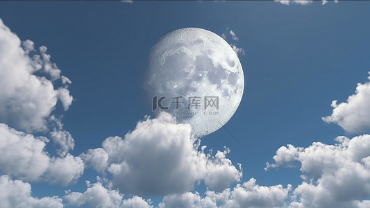云层月亮背景图片_月亮天空星系