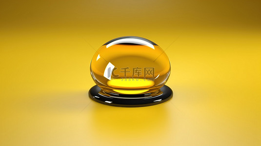 3d 中的孤立油滴闪闪发光的金黄色液体或发动机润滑剂