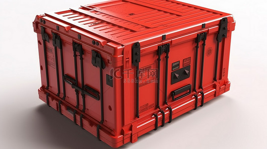 发货3背景图片_3D 渲染中的标志性运输箱