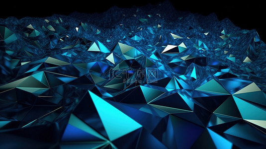 几何水晶壁纸抽象多面背景与闪闪发光的虹彩三角形瓷砖