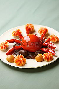螃蟹食物背景图片_螃蟹