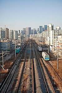 朝鲜首尔市的铁轨