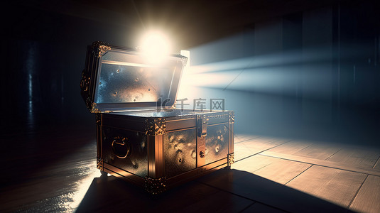 神秘背静背景图片_通过辐射 3D 渲染揭开神秘的潘多拉盒子的面纱