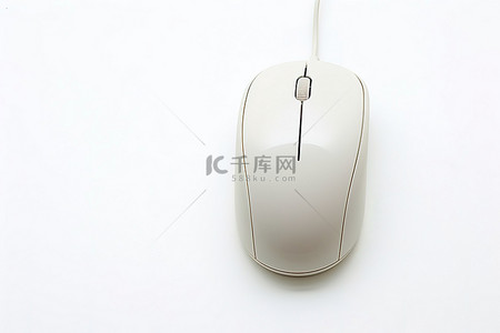 白色背景上的白色电脑鼠标