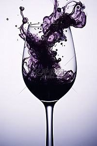 葡萄酒葡萄酒背景图片_玻璃杯中的葡萄酒在空气中旋转