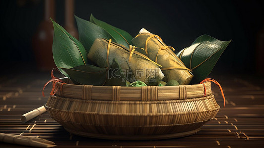 传统中式图案背景图片_端午佳节文化习俗竹子
