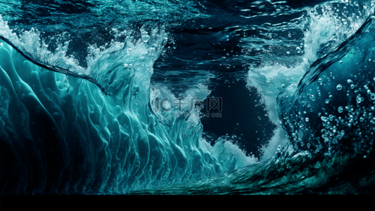 海浪边框背景图片_水底海水水花壮观商用背景图