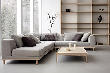 现代沙发客厅家具 L 形沙发和茶几 x