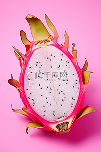 水果生鲜商品背景图片_粉红色背景中的火龙果