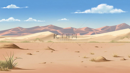 沙漠手举牌背景图片_炎热的沙漠干旱地带
