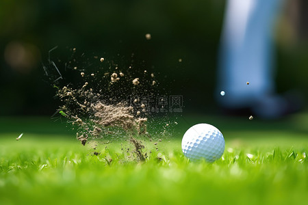 高尔夫球网背景图片_高尔夫球手的击球 用高尔夫球杆击打高尔夫球
