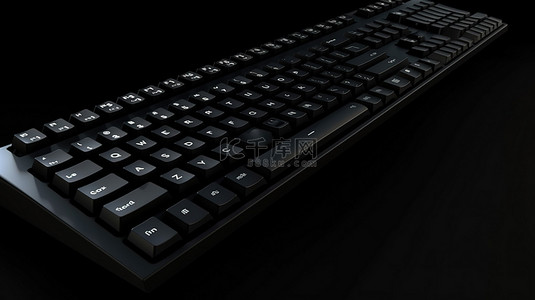学习组织背景图片_工作中的技术 3d 渲染黑色键盘，在商业背景上有组织的按键
