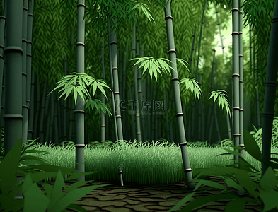 竹林青竹植物背景