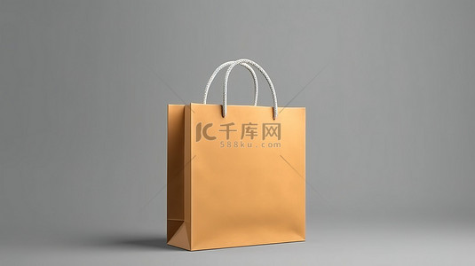 食品袋样机背景图片_购物袋设计的 3d 渲染