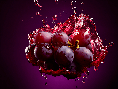 有机简约背景图片_新鲜葡萄水果摄影广告背景
