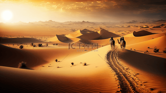 骆驼背景图片_沙漠戈壁滩背景