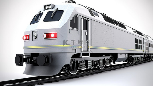卡通火车轨道背景图片_强大的灰色柴油机车的 3D 渲染，旨在轻松移动又长又重的铁路列车