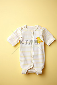 衣服婴儿背景图片_条纹奶嘴婴儿连体衣 婴儿桃黄色