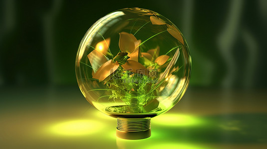 可持续性创新背景图片_创新的绿色能源技术 3D 计算机生成的概念图像