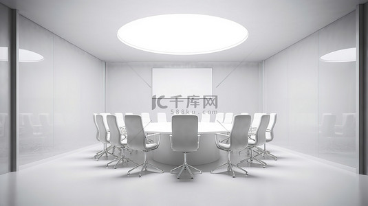 员工会议背景图片_可视化业务合作协议 3d 渲染的会议室概念