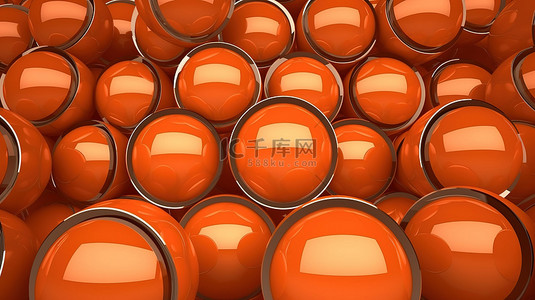 白色导航栏背景图片_橙色球体背景与 3D 渲染的搜索引擎栏