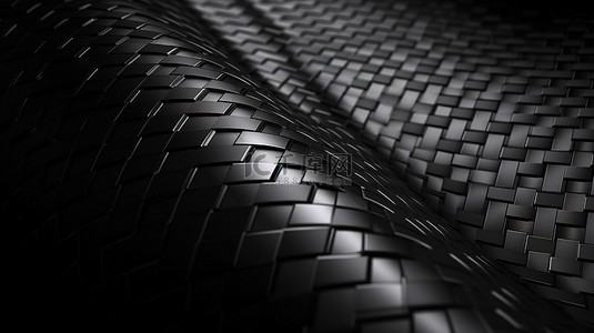 抽象黑暗背景图片_3d 渲染中的碳纤维纹理