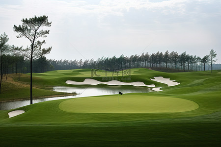 长沙方言背景图片_长沙某高尔夫球场景观