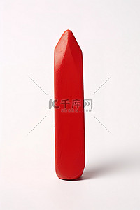 我爱中国红色背景图片_一支红色铅笔放在白色表面上
