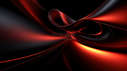黑色和红色 3D 壁纸的高清图像