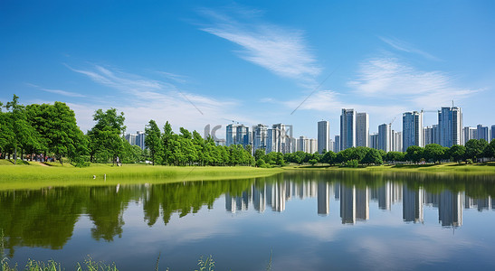 大公无私背景图片_一个以大公园为背景的城市