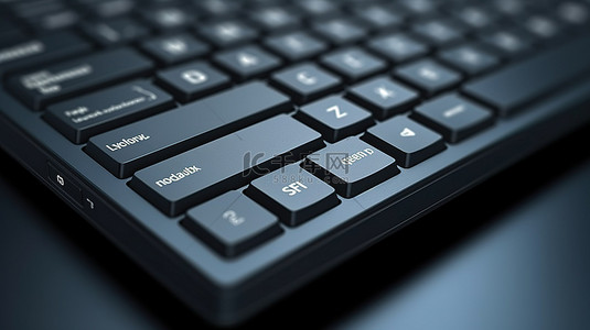 复古键盘背景图片_3D 设备键盘图标的孤立插图