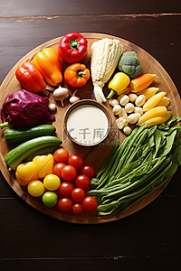 农场蔬菜背景图片_桌面上的新鲜农场蔬菜